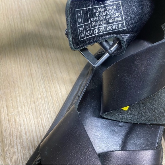 Dr. Martens Clarissa Pewter Spectra Patent Sandals Shoes size 8 - Picture 6 of 8